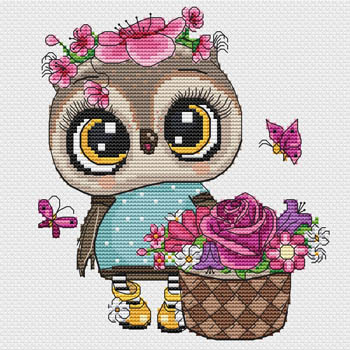 Les Petites Croix De Lucie - Owl With Flowers MAIN