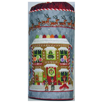 Praiseworthy Stitches - Gingerbread Cottage Drum MAIN