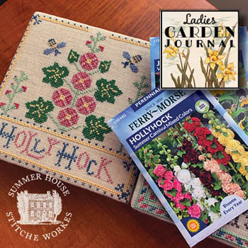 Summer House Stitche Workes - Ladies Garden Journal 2 - Holly Hock MAIN