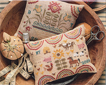 Heartstring Samplery - Farm & Folk Penny Cushions MAIN
