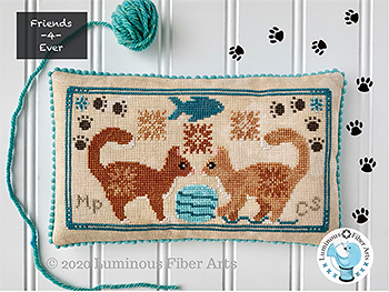 Luminous Fiber Arts - Friendship Series - Playful Cats MAIN