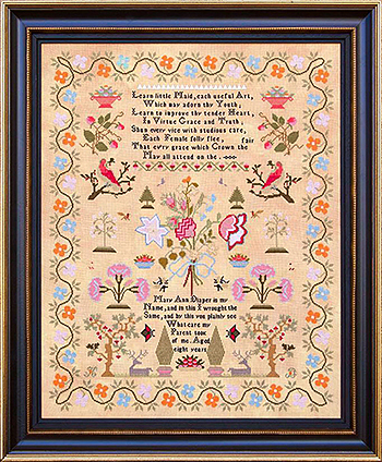 Hands Across The Sea Samplers - Mary Ann Diaper 1826 MAIN