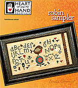 Heart In Hand Needleart - Robin Sampler THUMBNAIL