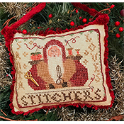 Homespun Elegance - 2020 Santa Ornament - Santa Loves Stichers THUMBNAIL