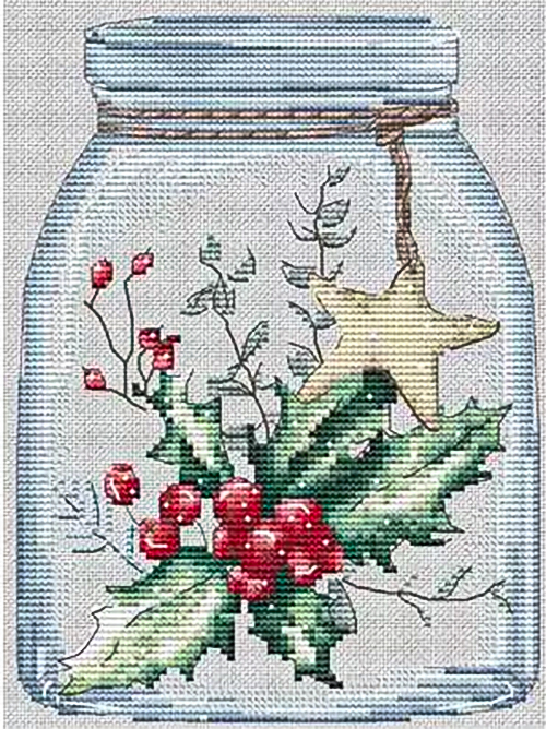 Cross Stitch Chart Les Petites Croix De Lucie Holly Jolly Bottle