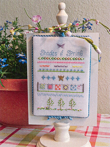 faithwurks designs fw334 shades of spring candlescreen series cross stitch