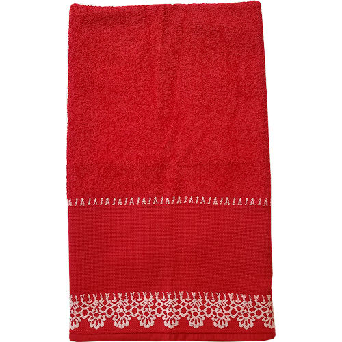 red hand towels