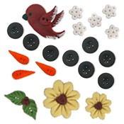 Button Pack - Flowers In Winter MAIN