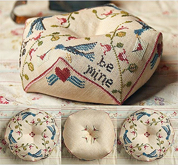 Heartstring Samplery - Be Mine Biscornu MAIN