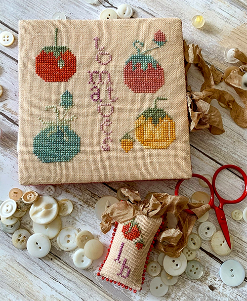 lucy beam love in stitches cross stitch lucy beam heirloom tomato