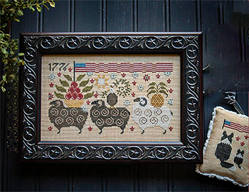 Plum Street Samplers - Flag Flock & Sheep Keep MAIN