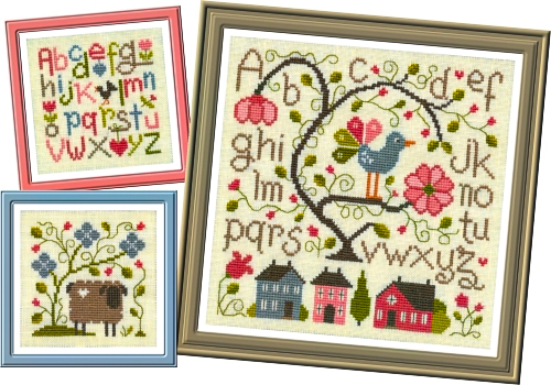jardin prive composition florale 1 dm35-en nathalie cichon cross stitch