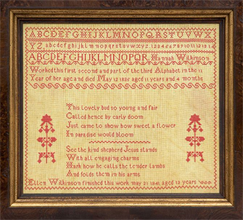 Hands Across The Sea Samplers - Hannah & Ellen Wilkinson 1835-1841 MAIN