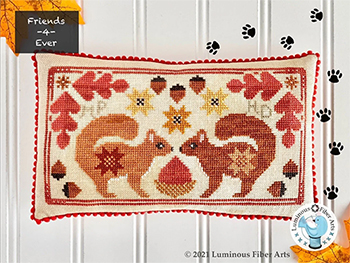 Luminous Fiber Arts - Friendship Series - Stashing Squirrels MAIN