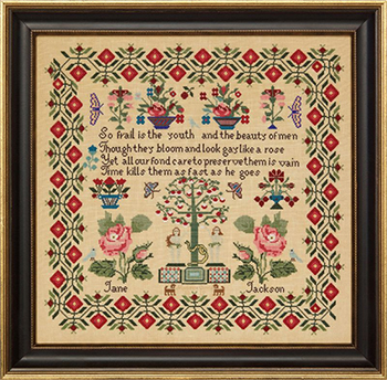 Hands Across The Sea Samplers - Jane Jackson c. 1820-40 MAIN