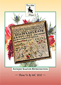 Cross Stitch Antiques - Three Vs By MC 1832 THUMBNAIL