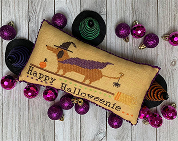 needle bling designs cross stitch happy halloweenie nbd-190 cross