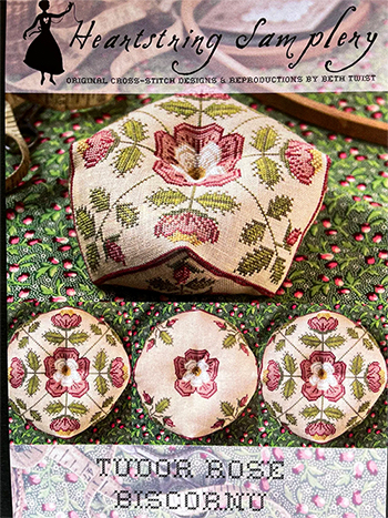 Heartstring Samplery - Tudor Rose Biscornu MAIN
