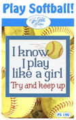 Sue Hillis Designs - Play Softball! THUMBNAIL