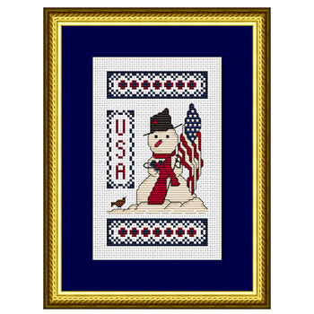 Happiness Is HeartMade - Patriotic Snowman MAIN