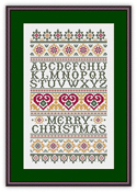 Happiness Is HeartMade - Christmas - Merry Christmas Alphabet Sampler THUMBNAIL