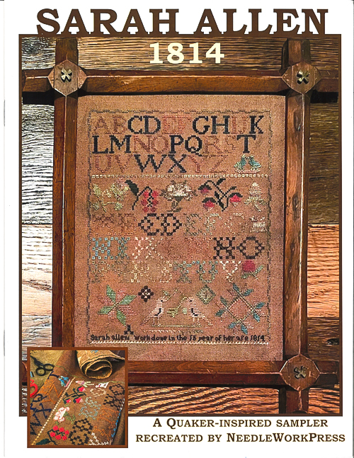 needle work press sarah allen 1814 historical reproduction cross stitch