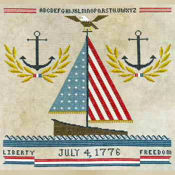 Artful Offerings - Americana Sailboat Sampler MAIN