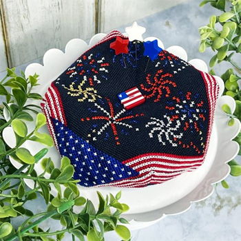 Little Stitch Girl - Stars & Stripes Biscornu MAIN