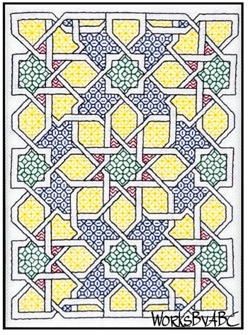 Works By ABC - Tiles Of Seville In Blackwork MAIN