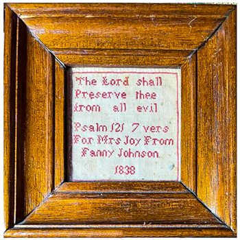 Needle Work Press - Fanny Johnson 1838 MAIN