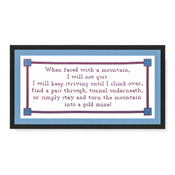 Burdhouse Stitchery - When Faced With A Mountain, I Will Not Quit THUMBNAIL