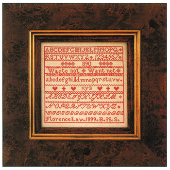 Hands Across The Sea Samplers - Florence Law 1899 MAIN