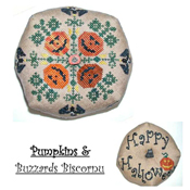 Praiseworthy Stitches - Pumpkins & Buzzards Biscornu THUMBNAIL