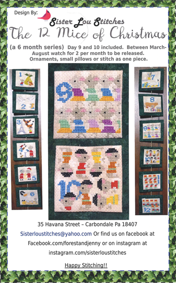 Sister Lou Stitches - The 12 Mice of Christmas - Day 9 and 10 MAIN