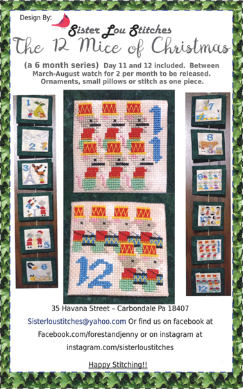 Sister Lou Stitches - The 12 Mice of Christmas - Day 11 and 12 MAIN