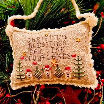 Homespun Elegance - 2022 Snowman Ornament - Christmas Blessings MAIN