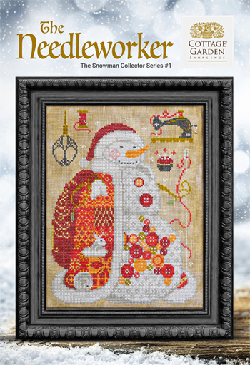 Cottage Garden Samplings - The Snowman Collector Series #1 The Needleworker MAIN