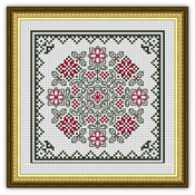 Happiness Is HeartMade - December Hearts Square With Poinsettias THUMBNAIL