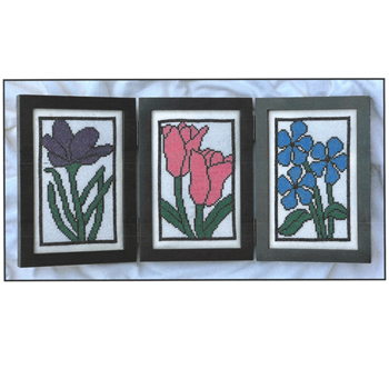 Works By ABC - Stained Glass Flowers: Crocus, Tulips, & Periwinkles MAIN