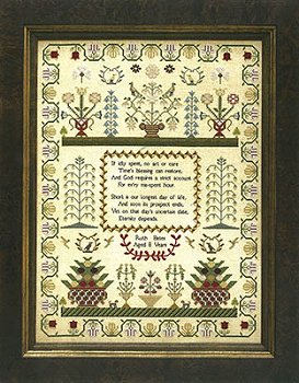 Hands Across The Sea Samplers - Ruth Bates 1823 (Time's Blessing Can Restore) MAIN
