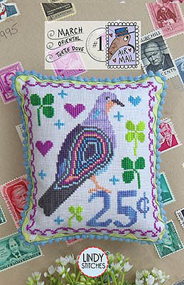 Lindy Stitches - Air Mail - March Oriental Turtle Dove MAIN