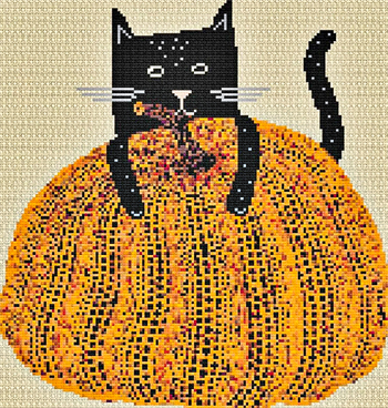 Susanamm Cross Stitch - Pumpkin And Cat MAIN