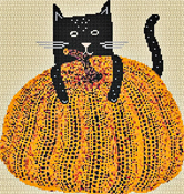 Susanamm Cross Stitch - Pumpkin And Cat THUMBNAIL