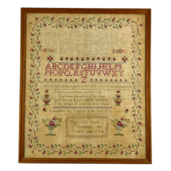 The Wishing Thorn - Eliza Jane Smyth Samplers 1840 MAIN