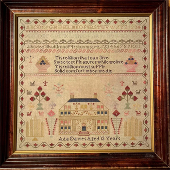 The Wishing Thorn - Ada Davies Sampler 1852 MAIN