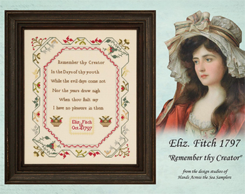 Hands Across The Sea Samplers - Eliz. Fitch 1797 MAIN