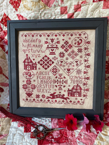 Pansy Patch Quilts and Stitchery - Red Bunny Sampler MAIN
