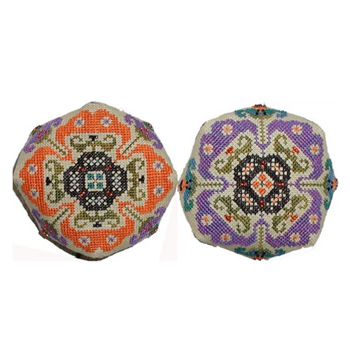 Praiseworthy Stitches - Halloween Flower Biscornu MAIN