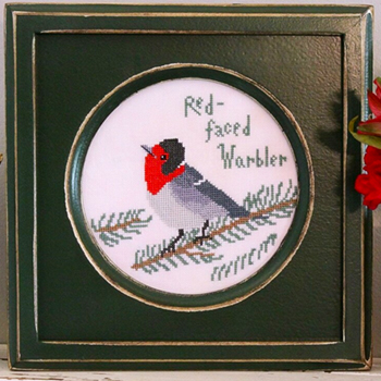 Lindy Stitches - Bird Crush Club - Red-Faced Warbler MAIN