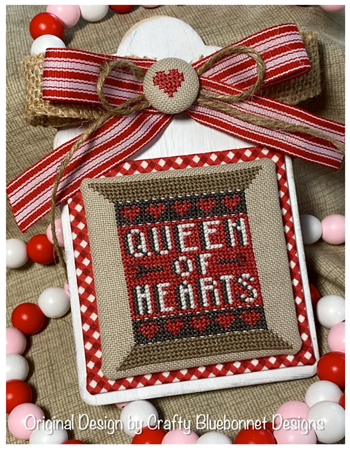 Crafty Bluebonnet Designs - Valentine's Spool Series - Queen of Hearts Spool MAIN